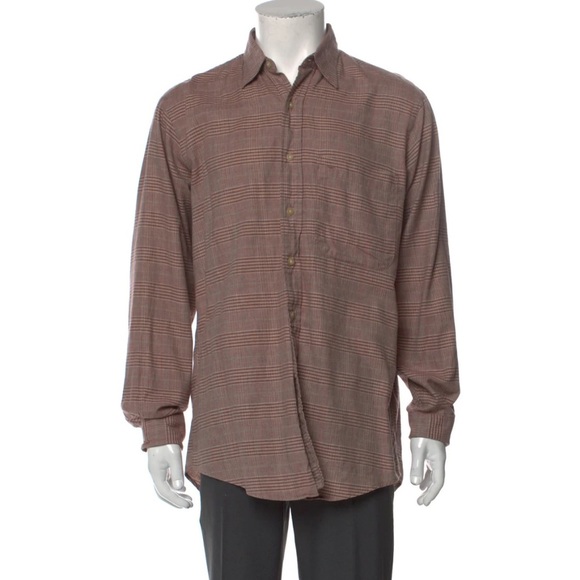 Burberry plaid button down size m - Picture 1 of 4